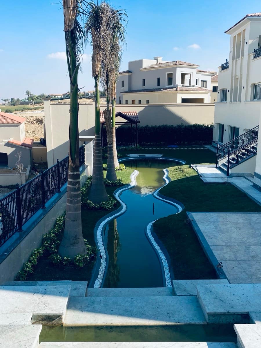 Pool deck and water feature detail